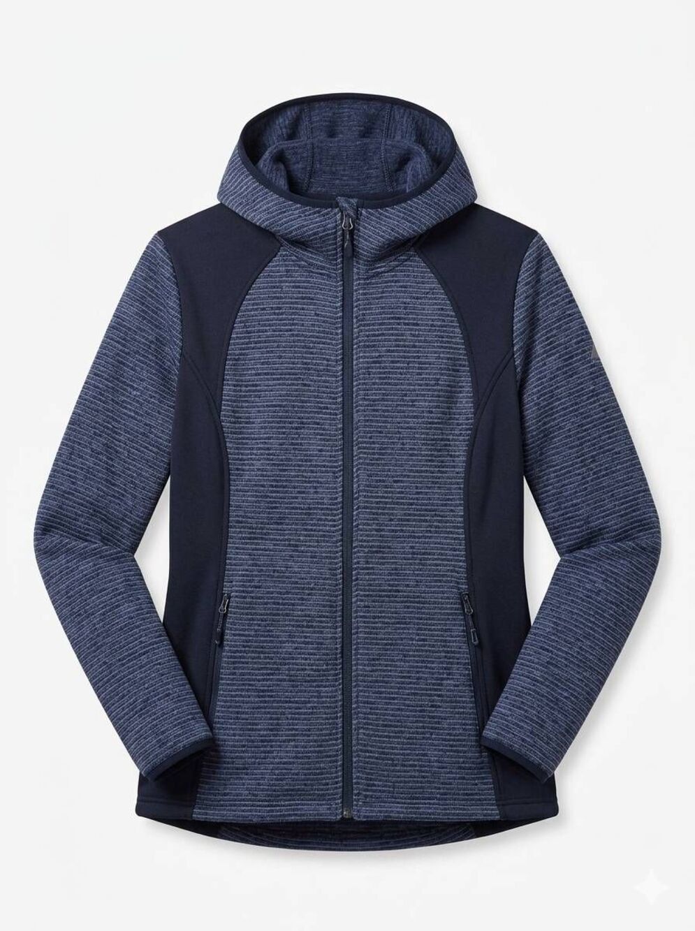 💜ZeroXposur Black & Gray Fitted Performance Fleece Hooded Jacket Large